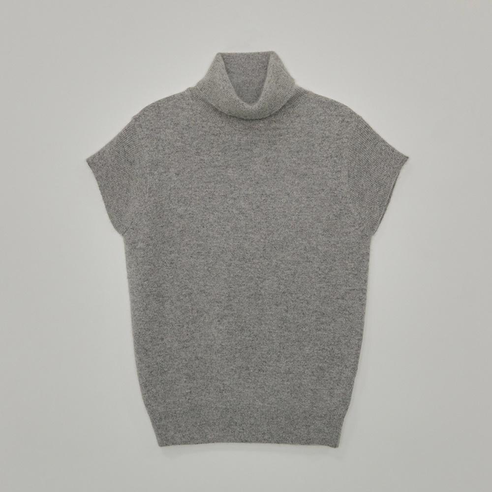 라쿤 폴라 반팔 니트 GRAY