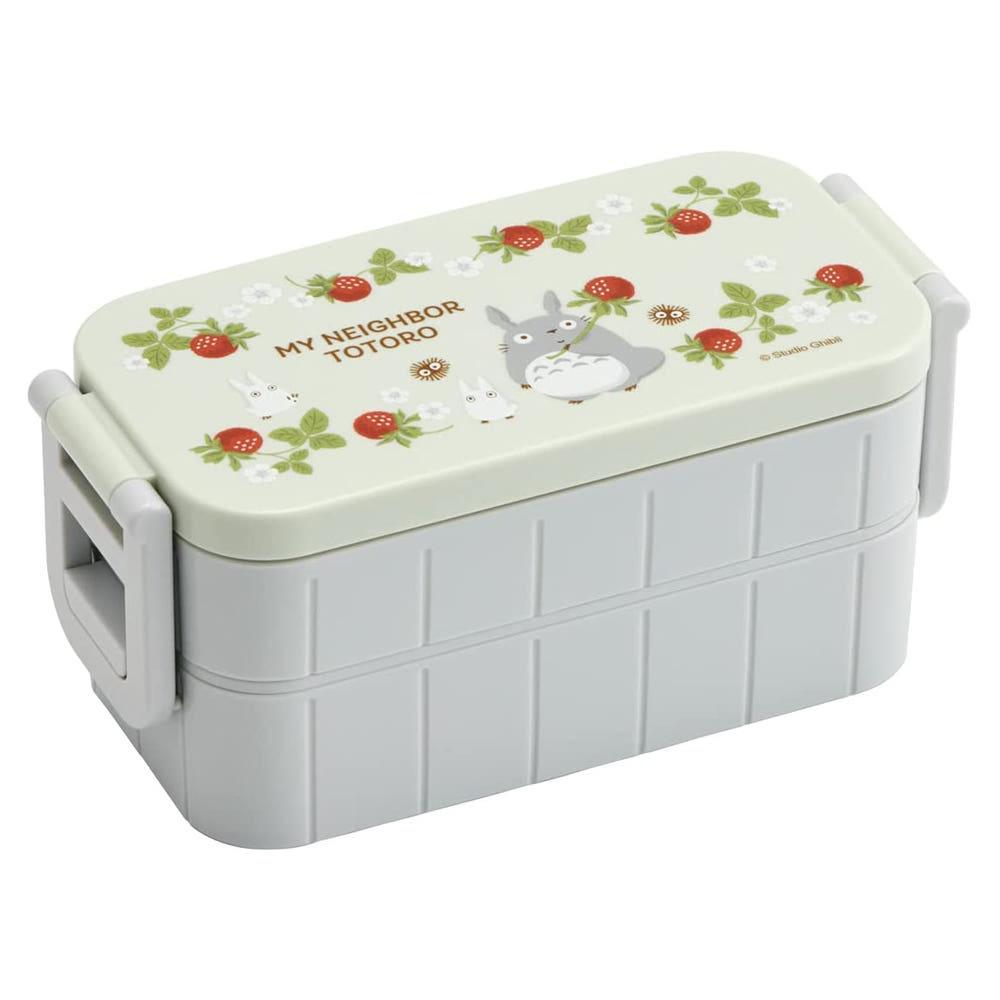 토토로 산딸기 2단 도시락통 600ml 항균용기 젓가락포함