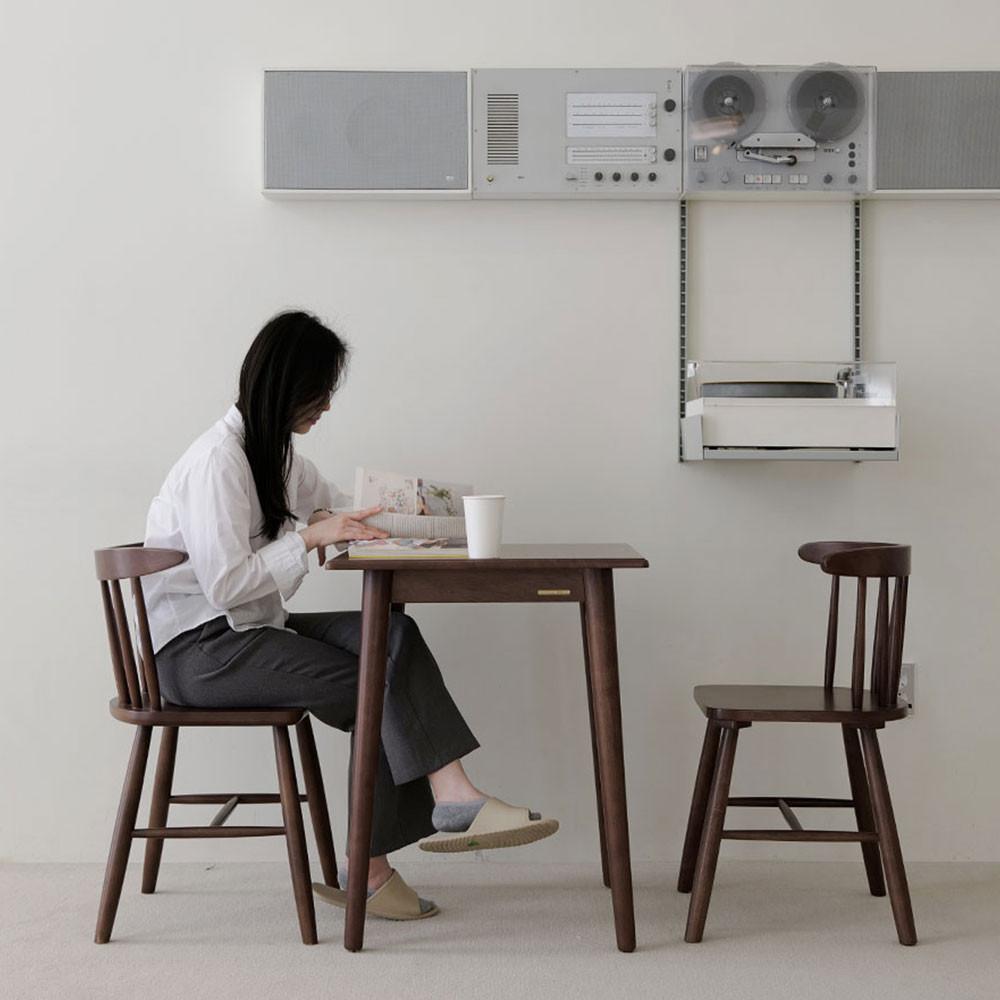 자야캠핑 포르보 월넛 원목 정사각형 2인 4인 식탁 테이블 600