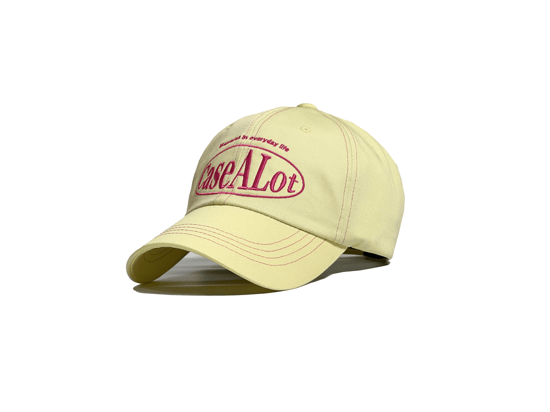 Circle logo ball cap - Pastel yellow(5월 29일 입고예정)