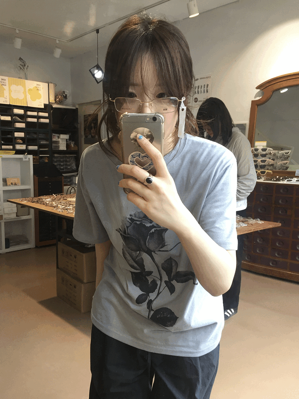 하우유 모나 피그먼트 오버핏 반팔티 (3c)