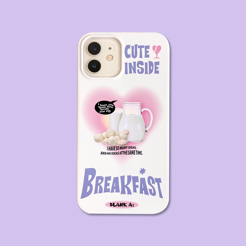 브렉퍼스트 유광 하드 케이스 하이틴 키치 핑크 레트로 아이폰 12 13 프로 맥스