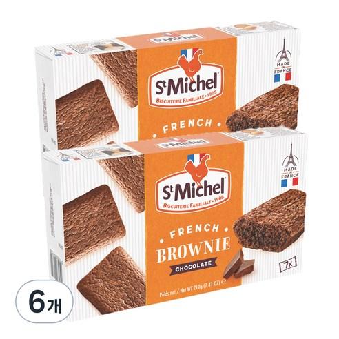 생미쉘 초코 브라우니, 210g, 6개