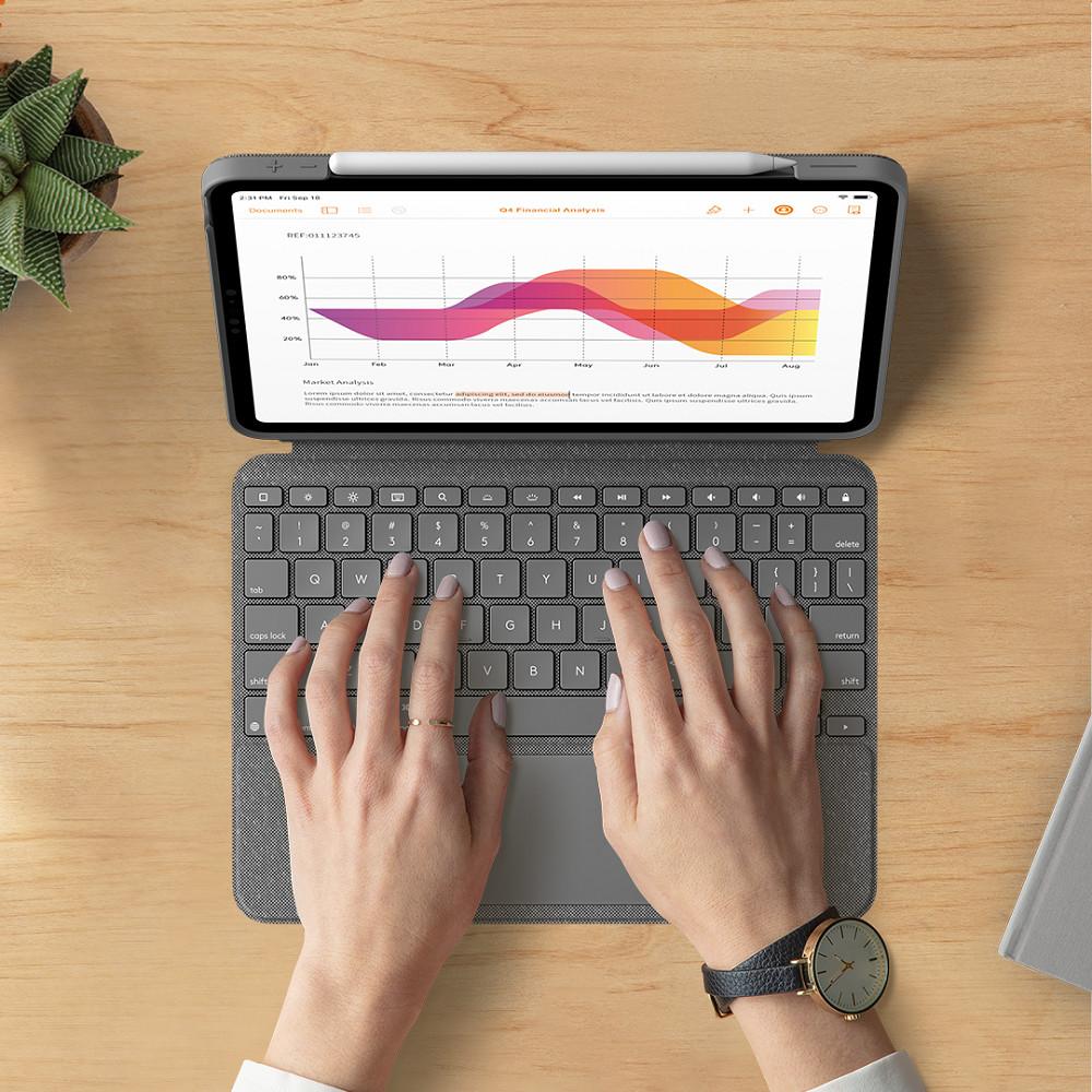 로지텍 콤보터치 아이패드 에어 4 / 5세대 키보드 케이스 트랙패드