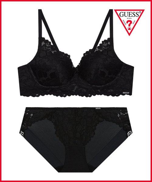 블랙 레이스 브라렛 팬티 세트