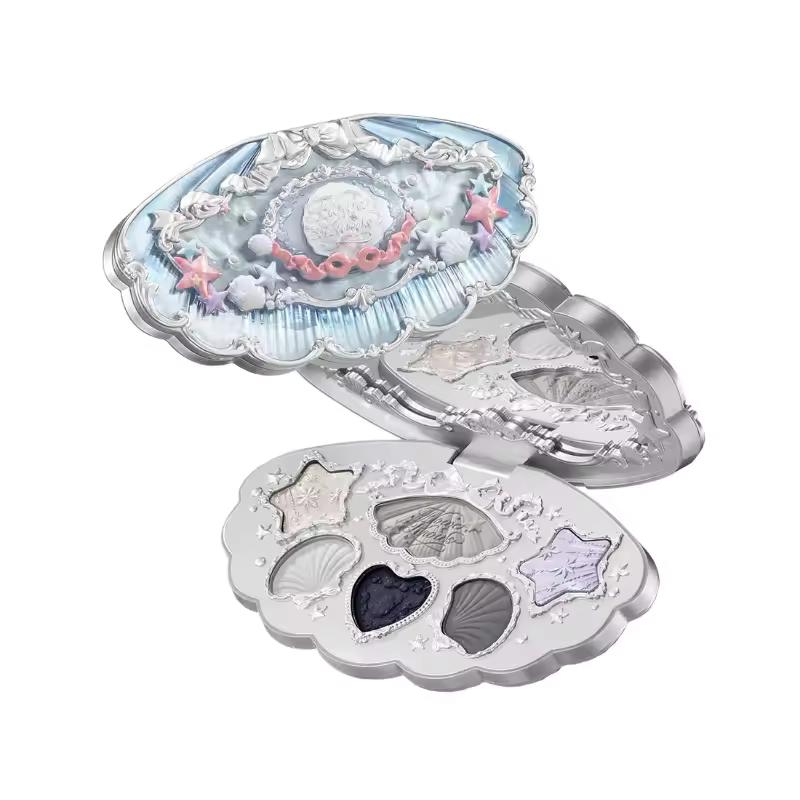 플라워 노우즈 쉘 펄 컬렉션 6가지 색상 매트 펄 씨 아이섀도 팔레트 메탈릭 고안료 오래 지속되는 아이 메이크업