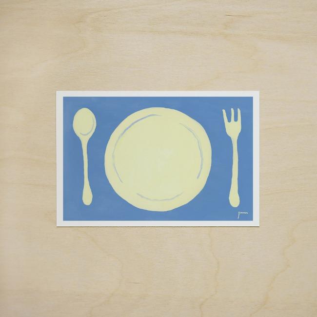 [그럼사라] 엽서 - Blue table