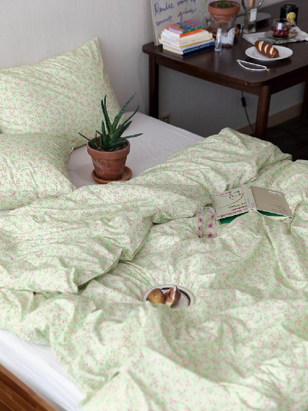 이브의정원 민트 자체제작 이불커버세트