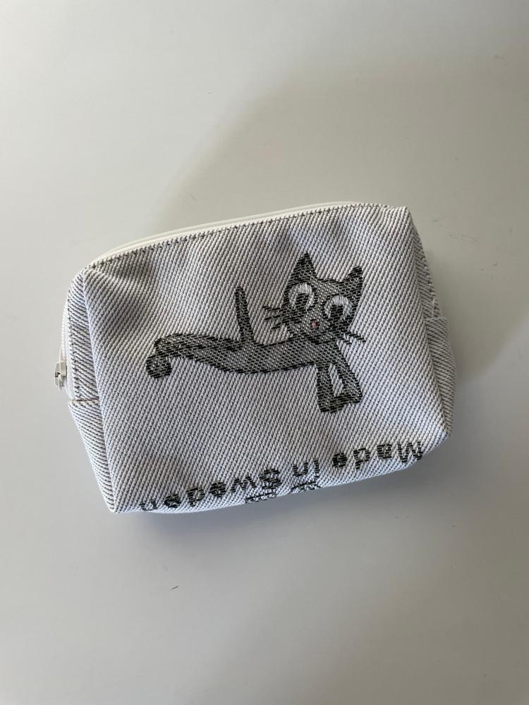 [HILDAHILDA] 스웨덴브랜드 파우치M 고양이/그린