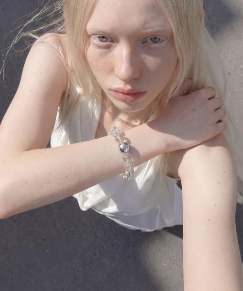 팔찌 겸 머리끈 BRACELET SCRUNCHIE / SILVER WATER BALL