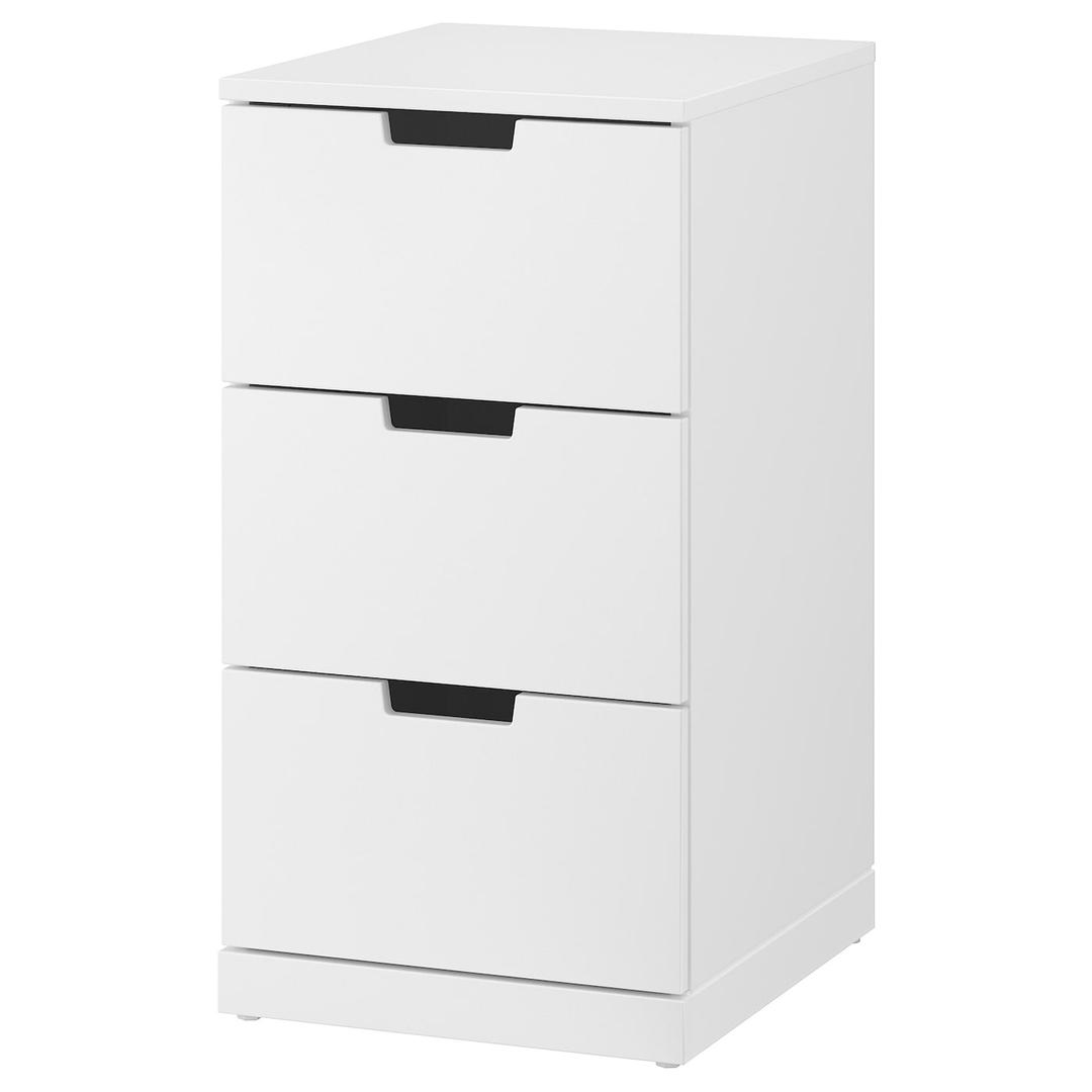 NORDLI 노르들리 3칸서랍장 - 화이트 40x76 cm