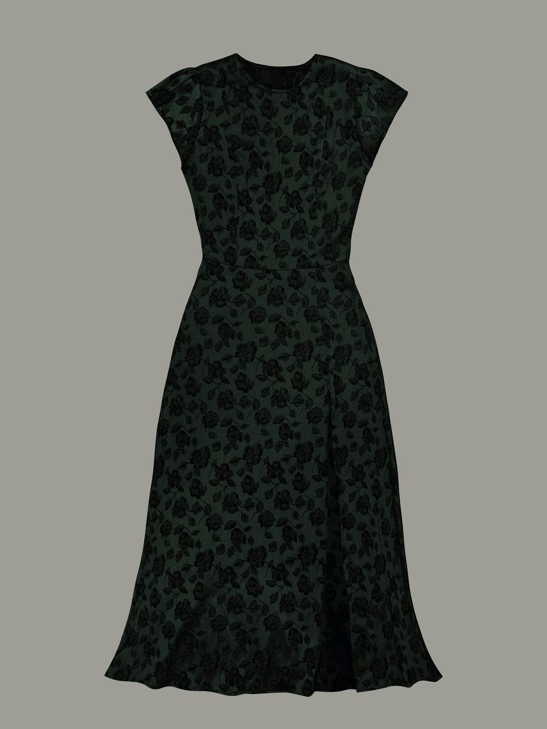 flower slit dress