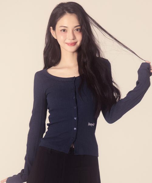 베티붑 스쿱넥 타이트핏 가디건_(2 Colors)