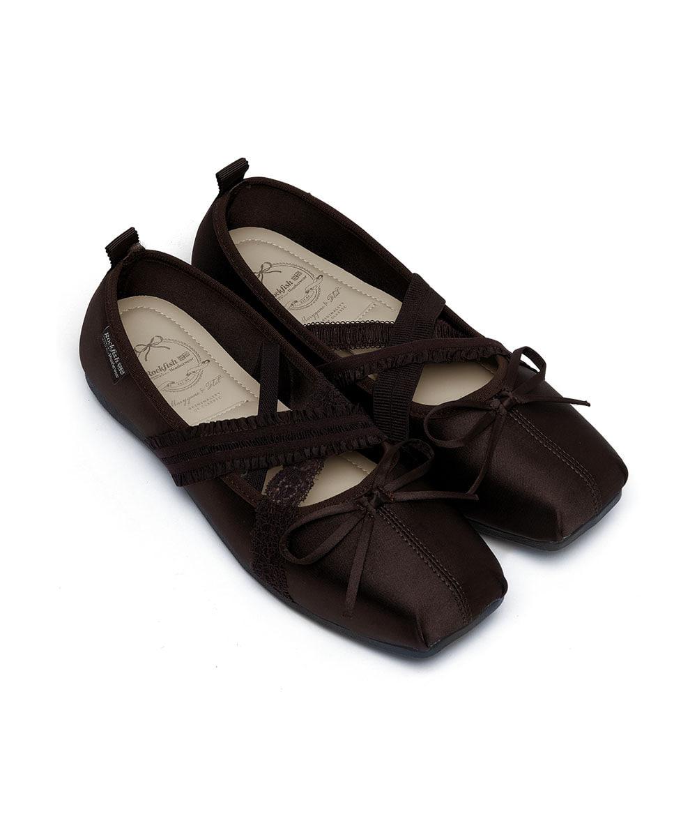 BANDING BALLET FLATS - BROWN
