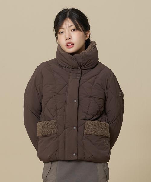 [OSLO (오슬로)] W 테디 다이아퀼팅 푸퍼_Brown