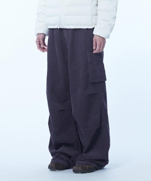 TCM corduroy cargo pants (dark purple)
