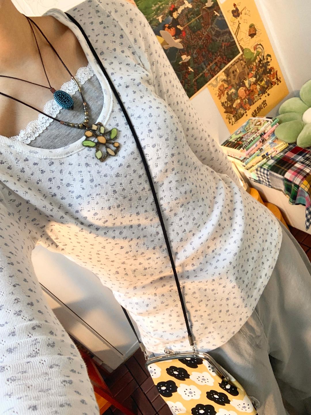 마지 Jasmine lace layered T ( white )