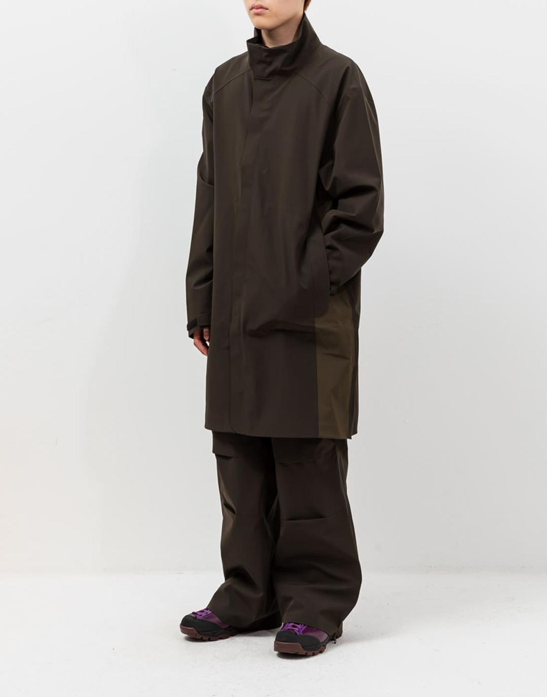 3l Shell Long Coat (Moss Green)