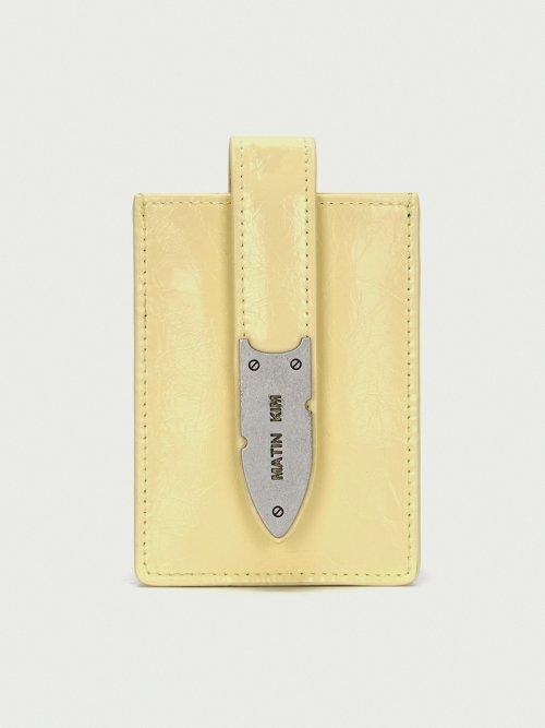 ACCORDION NECKLACE WALLET IN YELLOW