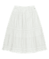 SHIRRING MIDI SKIRT WHITE