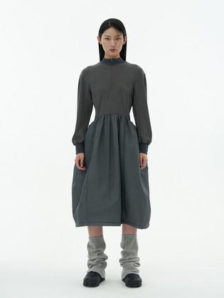 SHEER PADDED DRESS (2COLORS)