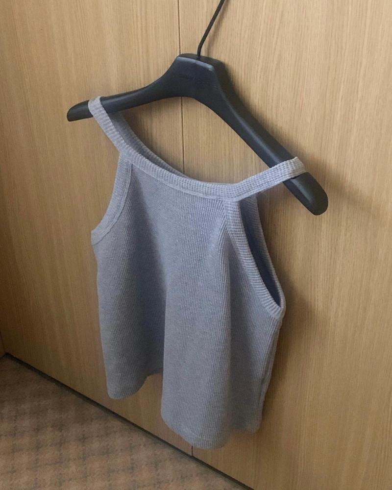 OBJET 오브제 제인 와플 홀터넥 나시 (5color)