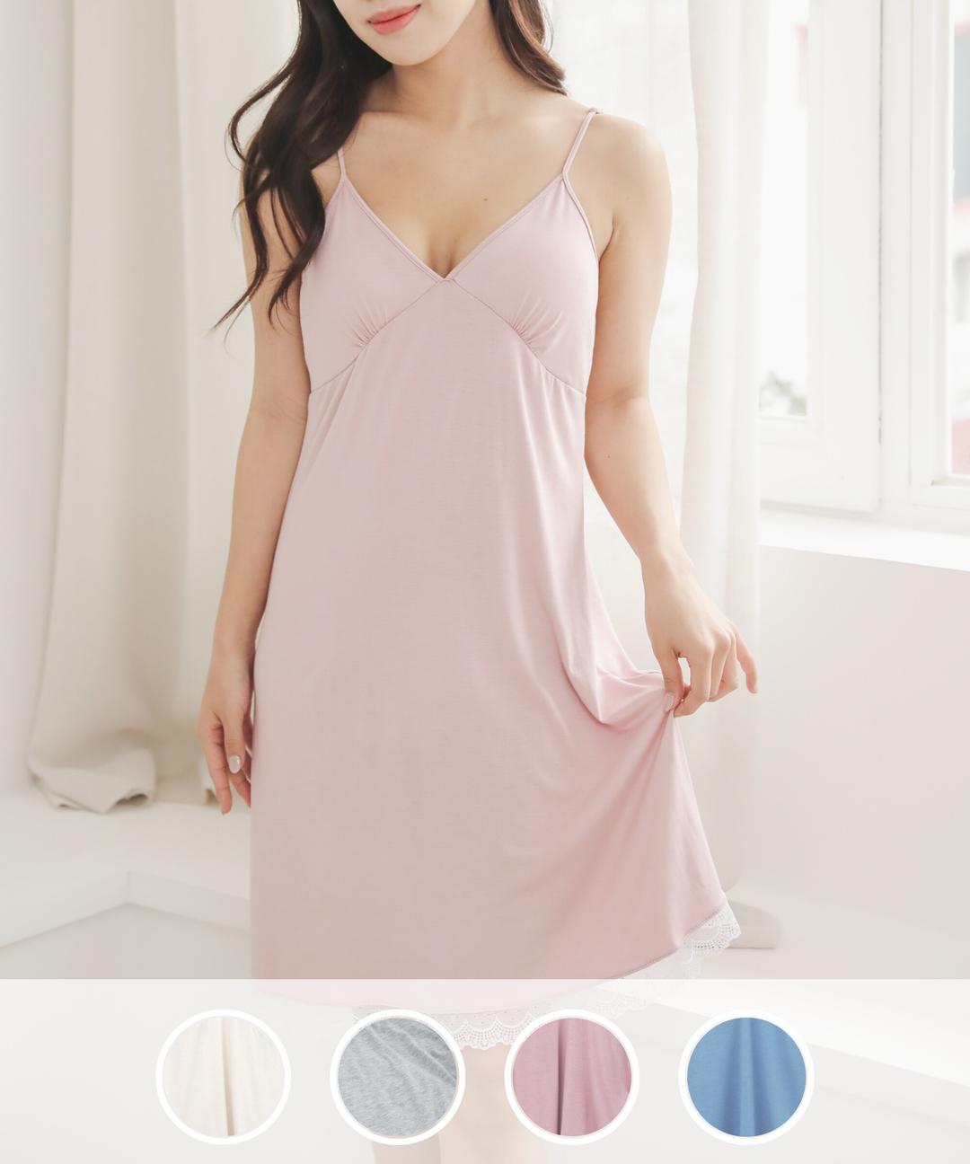 소네트브라이드 코지 레이스 슬립드레스