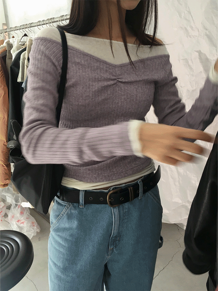 메틸 vent shirring golgi t-shirt (4colors)