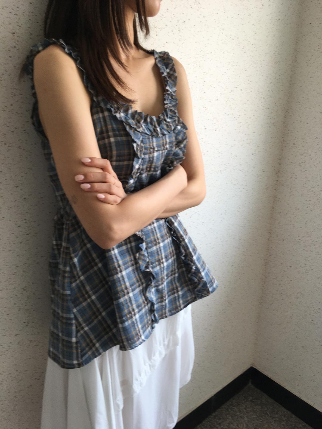 라피토 ruffle check sleeveless (2c)