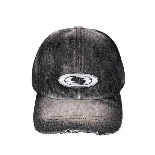 DENIM OVAL LOGO CAP [BLACK]