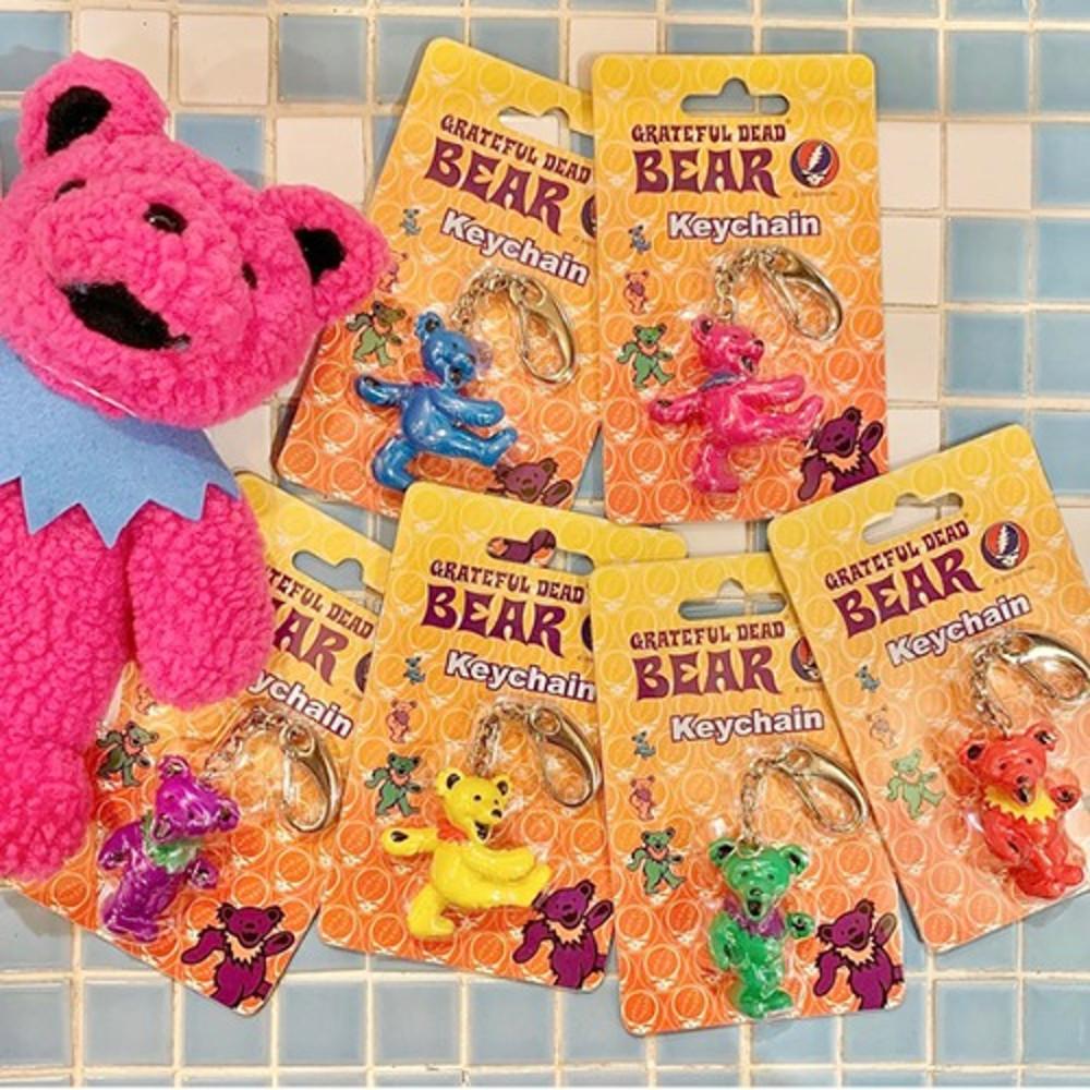 [수바코] 그레이트풀 데드 댄싱베어 키링 피규어 키체인 6종 곰돌이 키홀더 가방고리 선물