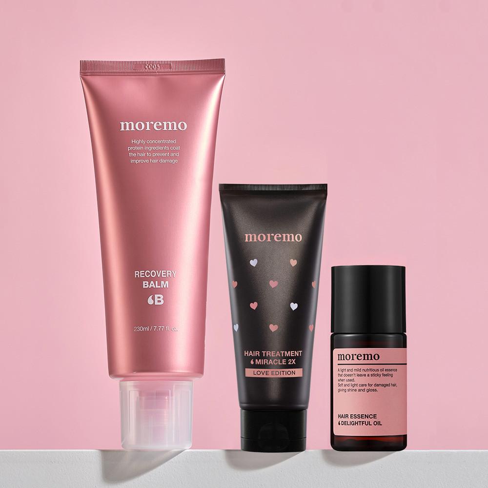 모레모 노워시 리커버리밤B 230ml 바르는 단백질 리브인 트리트먼트 + [증정] 모레모 투엑스 트리트먼트 러브 에디션 (60ml) & 딜라이트풀 오일 (10ml)