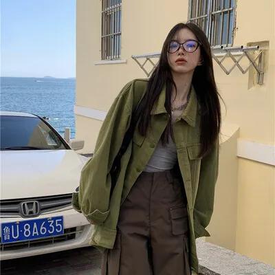 빈티지 포켓 카라 가을 야상 자켓