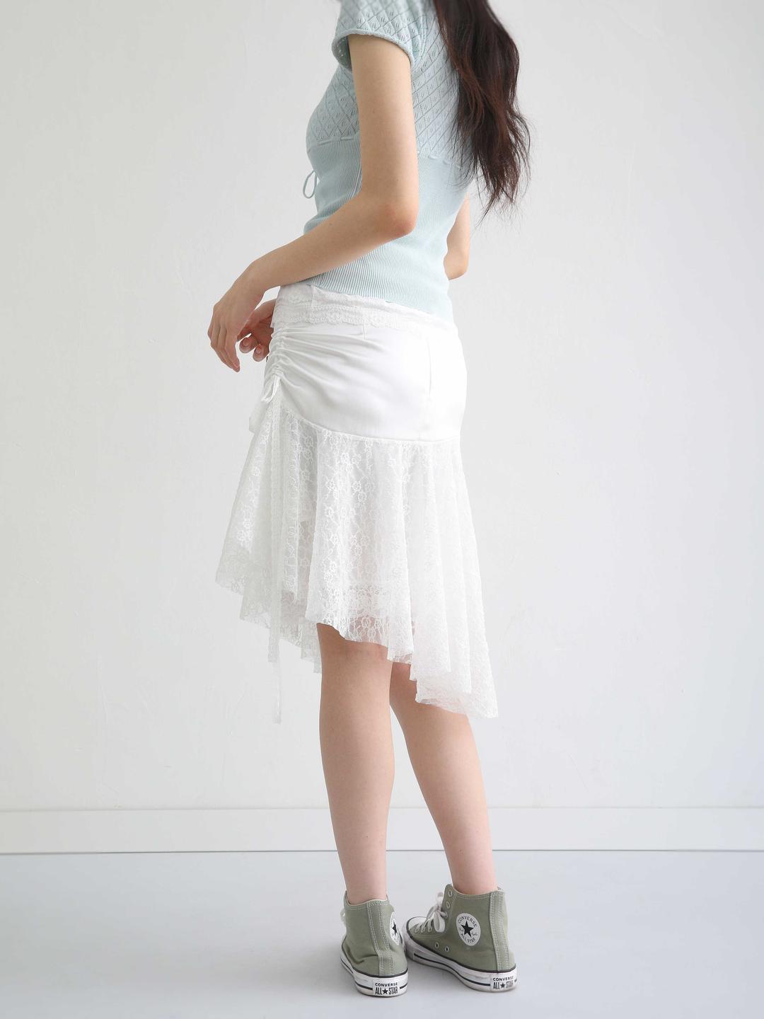 Fairy Tale Side Tie Skirt White