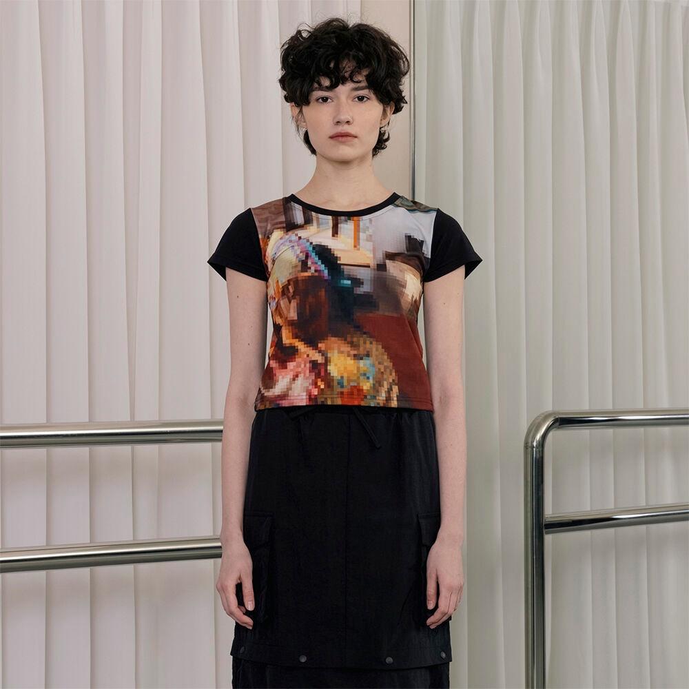 R MOSAIC HALF T-SHIRT_MIX