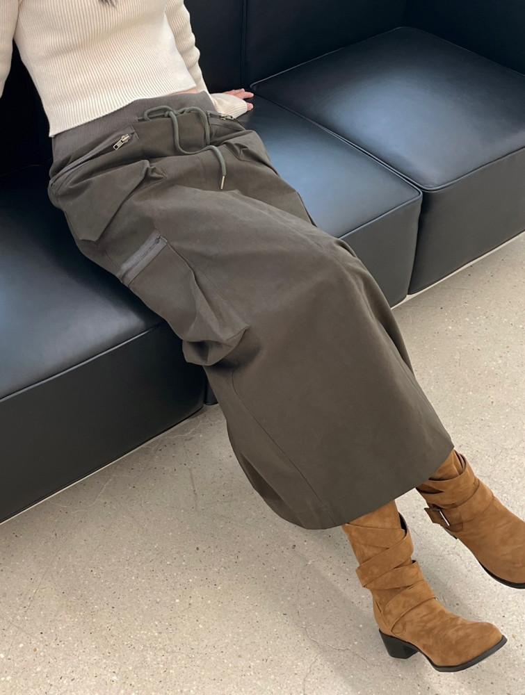 cargo long skirt