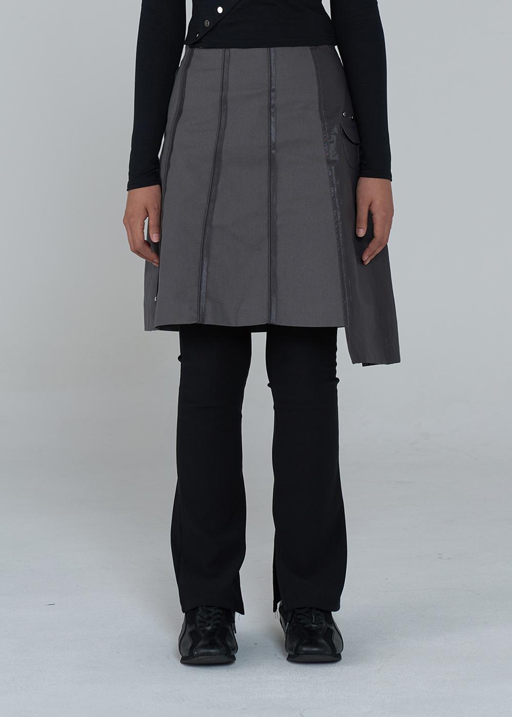 rivet line skirt _grey