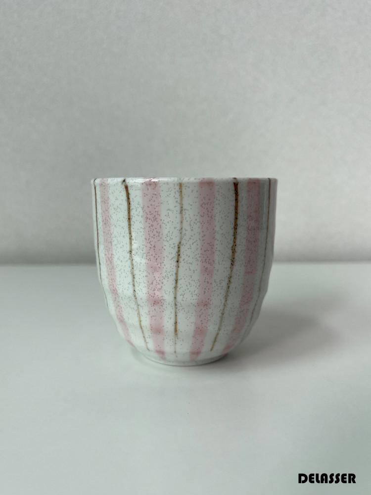 (델라쎄) 핑크 스트라이프 컵
