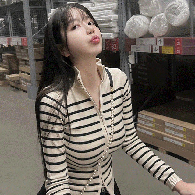 볼륨몸매핏 투웨이 단가라 집업 가디건 1 COLOR