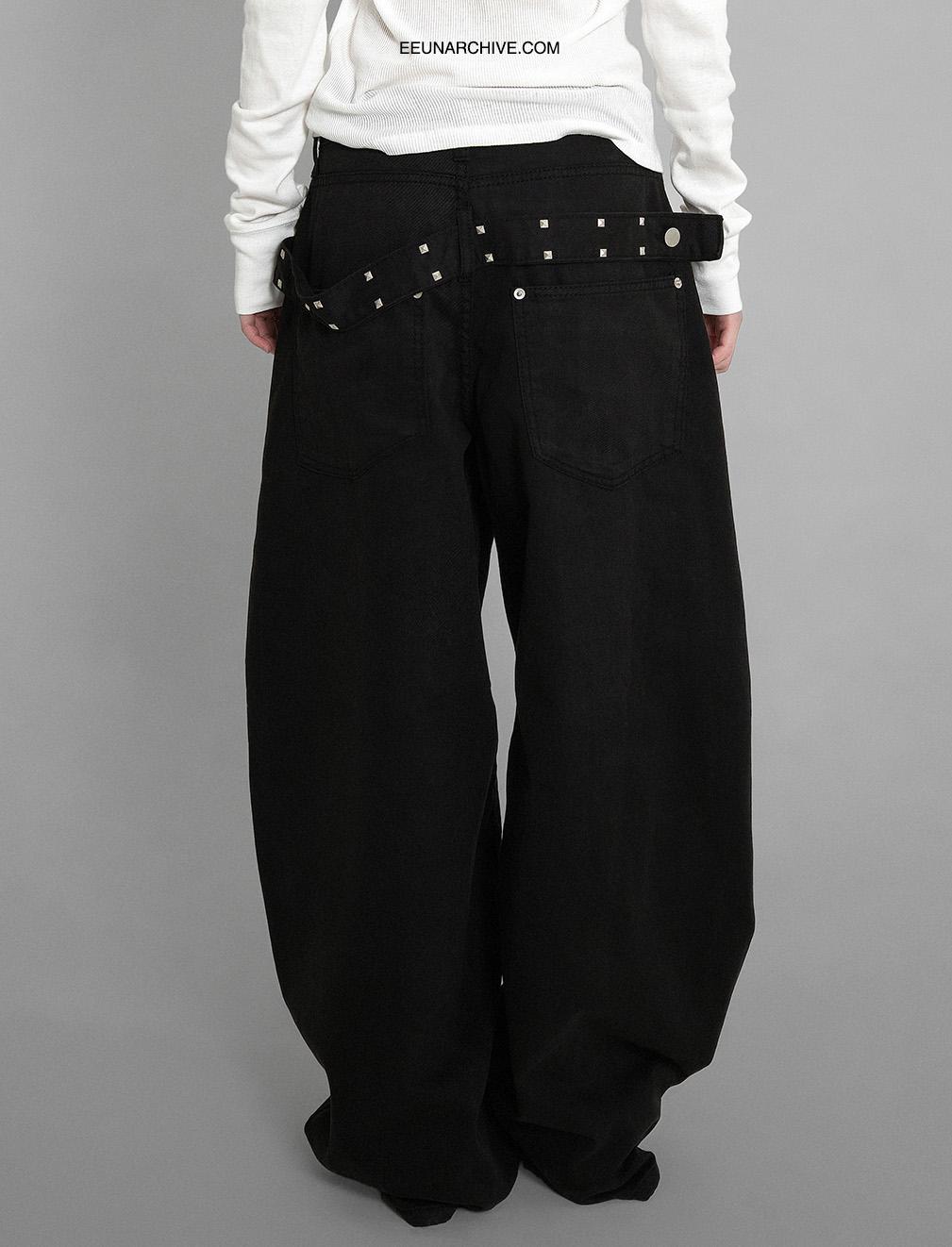 슬릿업 벨트 코튼팬츠