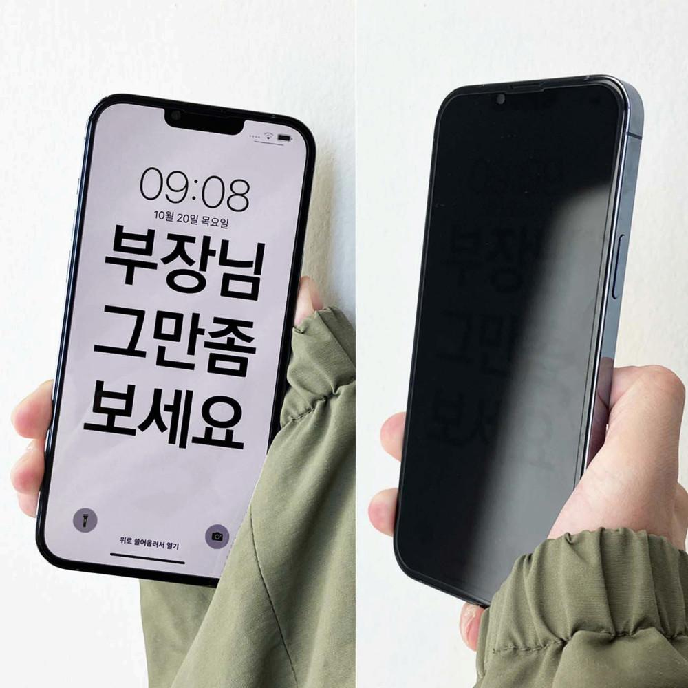 아이폰 사생활보호 필름 프라이버시 풀커버 아이폰13 프로 맥스 아이폰14 플러스 액정강화유리 호환