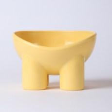 반려동물 쏘앤영 네다리 밥그릇  옐로우, 1개