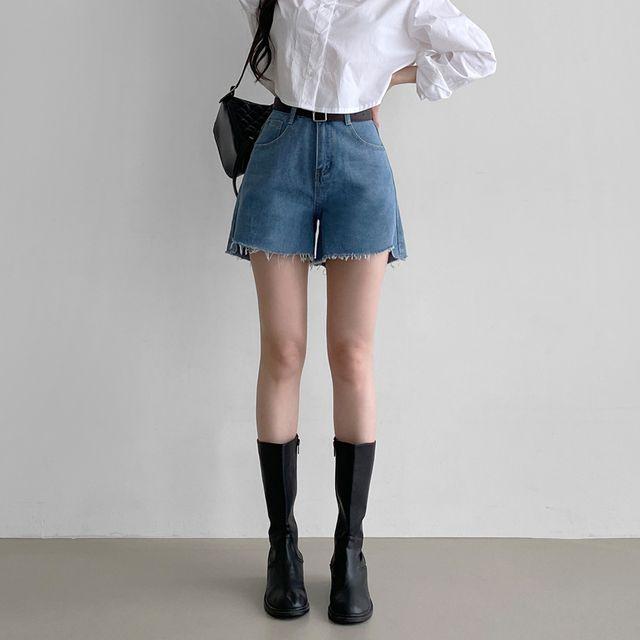 [당일출고/3color] 데님 A라인 언발컷팅 청반바지