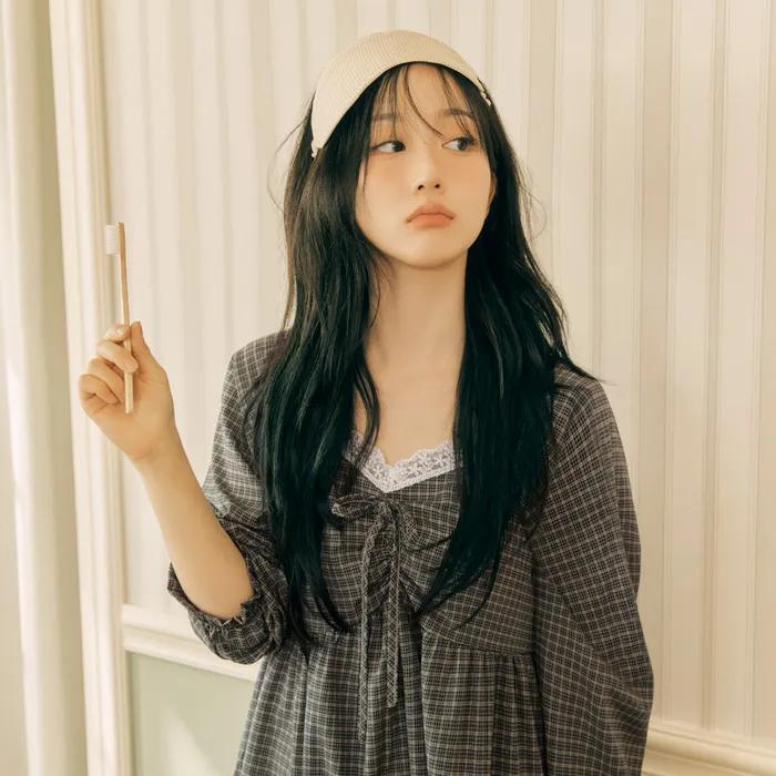 [해원 Pick/2PACK] 실크핏 더스트 긴팔 레이스 원피스 잠옷