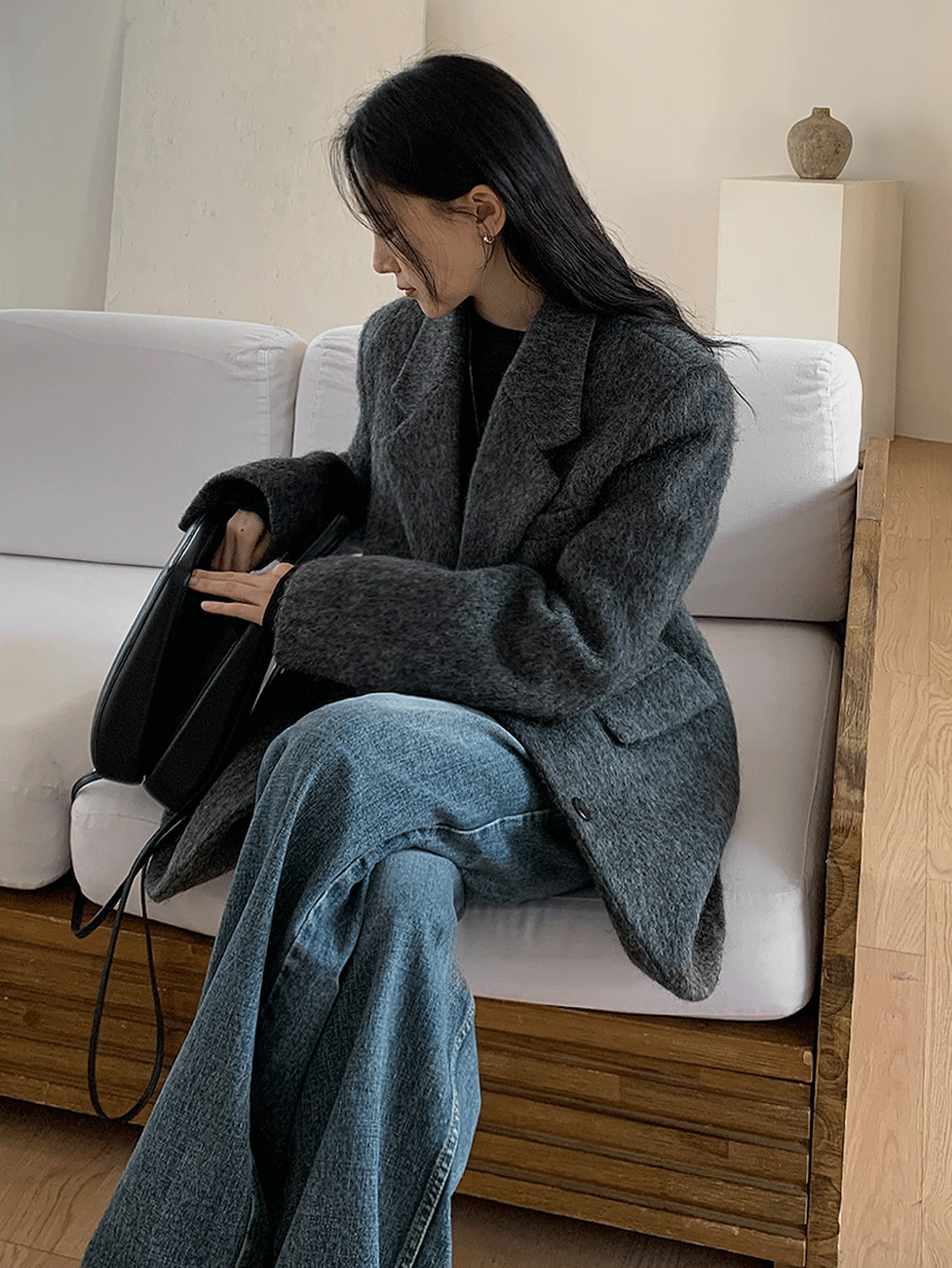 hairy wool jacket (1color) 울70, 순차발송