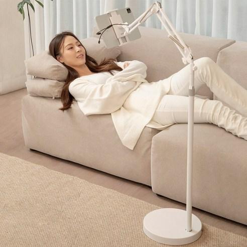 [최신형 충전일체형] 스톤힐 X&X 태블릿 거치대 [높이조절], ST-HOLDER STAND (화이트-충전), ST-HOLDER STAND (화이트-충전)