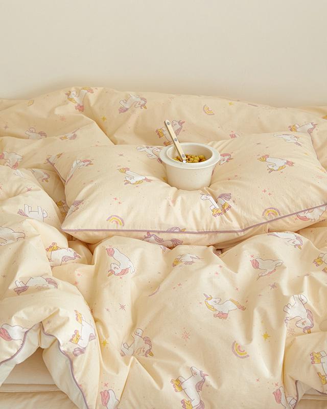 디어프렌드 고밀도 순면 키즈 차렵이불-씽씽이유니콘(JR/SS)