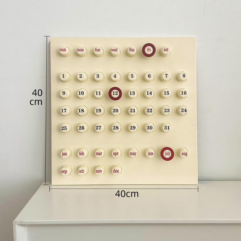 미드센추리 벽달력 아이보리 링 만년 달력 캘린더 벽장식
