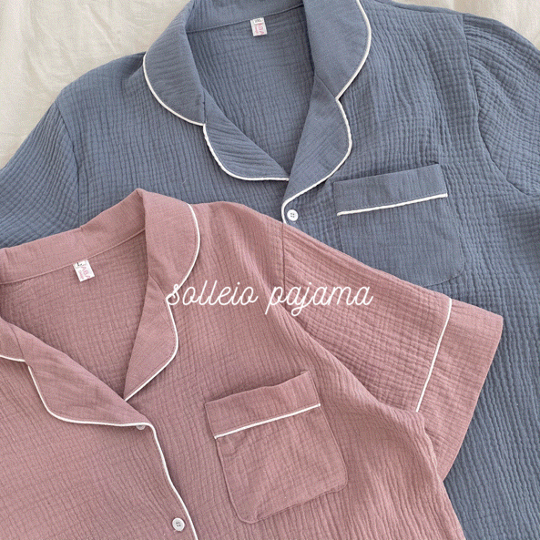 (커플잠옷/당일출고/반팔,긴팔)(11color) 요루면 무지 파스텔 커플 잠옷세트 파자마파티