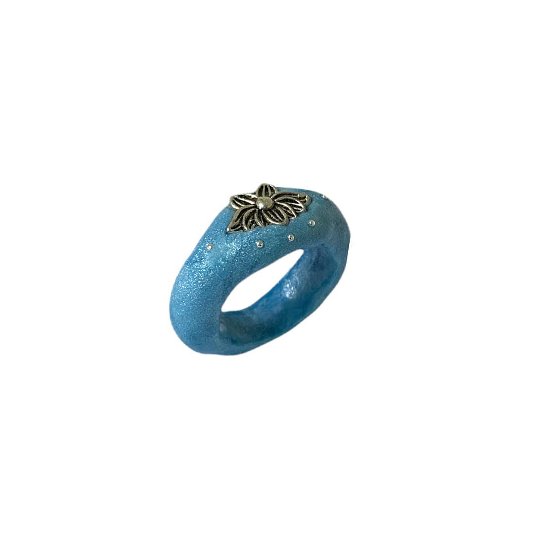 lotus blossom motif ring